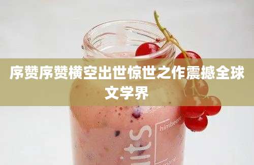 序赞序赞横空出世惊世之作震撼全球文学界