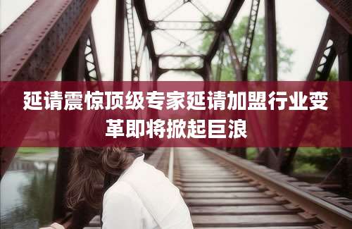 延请震惊顶级专家延请加盟行业变革即将掀起巨浪