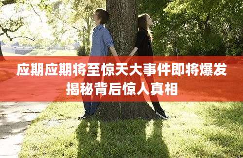 应期应期将至惊天大事件即将爆发揭秘背后惊人真相