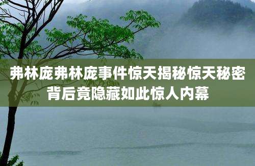 弗林庞弗林庞事件惊天揭秘惊天秘密背后竟隐藏如此惊人内幕
