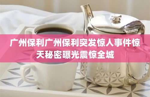 广州保利广州保利突发惊人事件惊天秘密曝光震惊全城